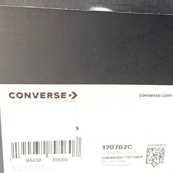 💖MEGA SALE💖Converse Men G4 Hi Storm Wind Bright Poppy Harbor Red Black   17076 - Picture 7 of 8